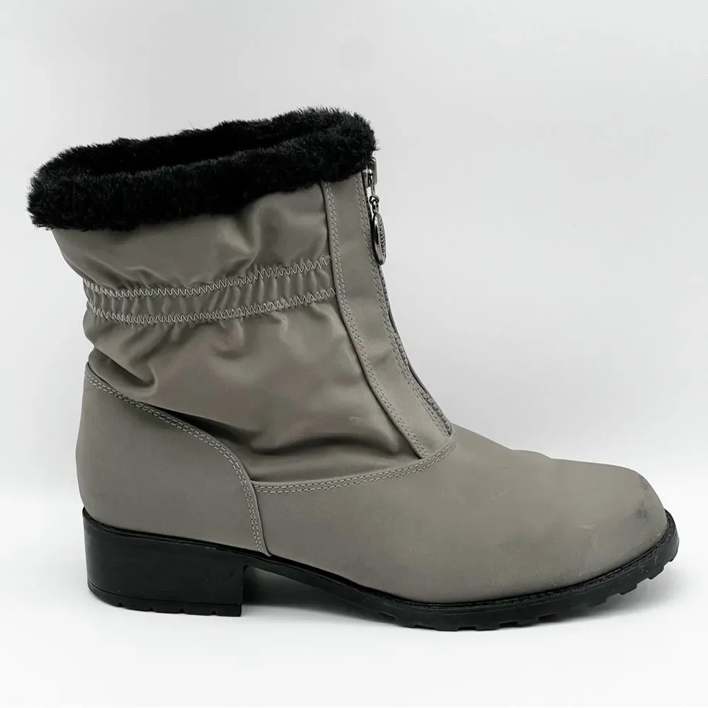 Trotters Brady Gray Weather Resistant Faux Fur Winter Boots Women’s 10